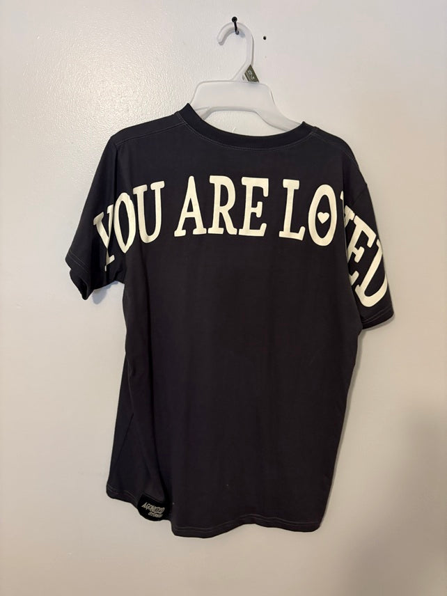 Agonized Studios “I Love You / You Are Loved” Graphic Tee – Black (Men’s Medium)