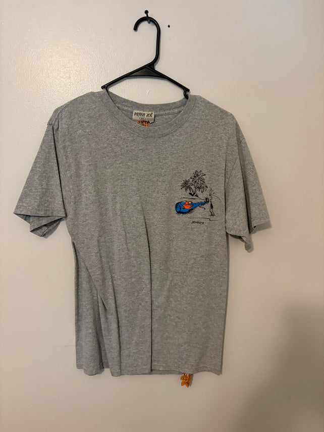 Pirana Joe Jamaica Graphic Tee – Gray (Men’s Medium)