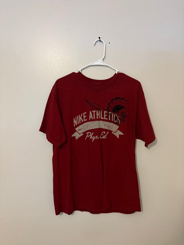 Nike Athletics “Phys. Ed.” Graphic Tee – Red (Men’s Medium)