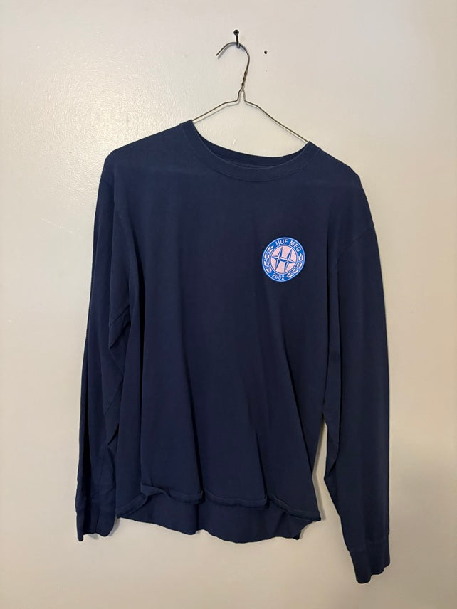 HUF Long Sleeve Graphic Tee – Navy Blue (Adult Medium)