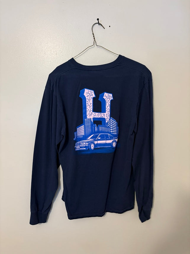 HUF Long Sleeve Graphic Tee – Navy Blue (Adult Medium)